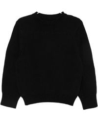 TOTEME - Totême Ribbed Crew Neck Knitted Sweater - Lyst