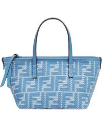 Fendi - Roll Mini Ff Jacquard Mini Tote Bag - Lyst