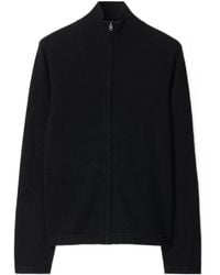 Burberry - Cashmere Stand Collar Knitted Cardigan - Lyst