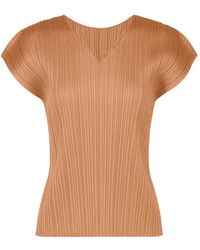 Pleats Please Issey Miyake - Pleated Long-Sleeve T-Shirt - Lyst