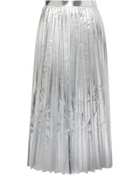 Junya Watanabe - Pleated Metallic-Effect Midi Skirt - Lyst
