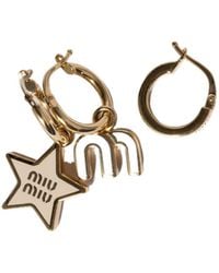 Miu Miu - Set Of Enameled Metal Earrings - Lyst