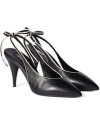 Miu Miu - Nappa Leather Slingback Pumps - Lyst