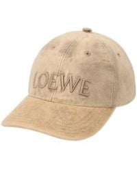 Loewe - Logo Embroidered Denim Baseball Cap - Lyst