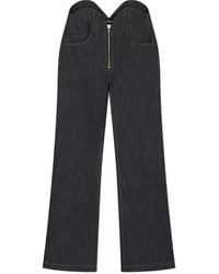 we11done - Uneven Thigh-Rise Wide-Leg Jeans - Lyst