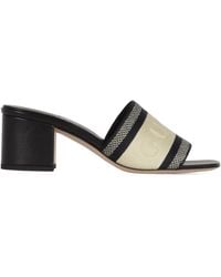 Gucci - Logo Strap Heeled Sandals - Lyst