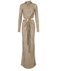 Rabanne - Sequined Gathered Gown - Lyst