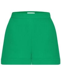 Valentino - High-Waisted Silk Tailored Shorts - Lyst