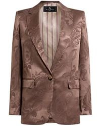 Etro - Jacquard Single-Breasted Jacket With Floral Paisley Motif - Lyst