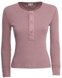 Chloé - Ribbed Cotton Jersey Long Sleeve Top - Lyst
