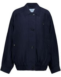 Prada - Washed Silk Jacket - Lyst