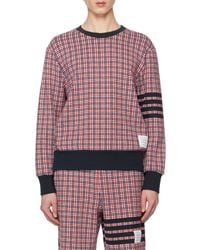 Thom Browne - Check Jacquard 4-Bar Sweatshirt - Lyst