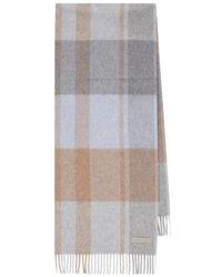 ZEGNA - Checked Fringed Scarf - Lyst