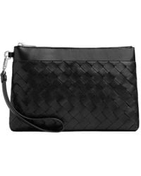 Bottega Veneta - Intrecciato Zipped Clutch Bag - Lyst