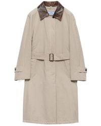 Prada - Single-Breasted Old Poplin Coat - Lyst