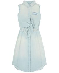 DIESEL - De-Susy- Tie-Waist Midi Dress - Lyst
