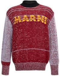 Marni - Logo Intarsia Crewneck Jumper - Lyst