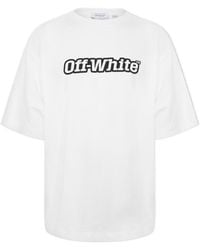 Off-White c/o Virgil Abloh - Logo Crew Neck T-Shirt - Lyst