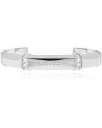 McQueen - Logo Engraved Embellished Bracelet - Lyst