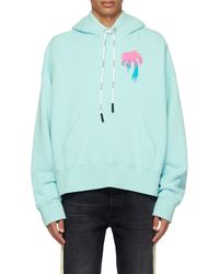 Palm Angels - Palm Tree Printed Drawstring Hoodie - Lyst