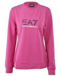 EA7 - Round-Necked Logo Sweater - Lyst