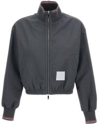 Thom Browne - Zip-Fastening Patch-Detailed Jacket - Lyst