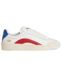 DSquared² - Leather Sneakers With Contrasting Accents - Lyst