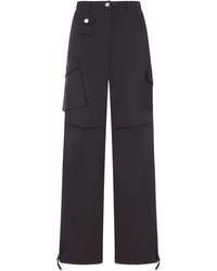 Ganni - Stretch Cotton Cargo Pants - Lyst