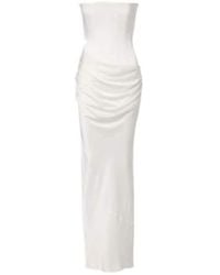 Alex Perry - Bridal Draped Crêpe Satin Corset Gown - Lyst