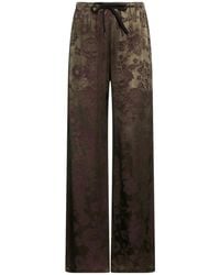 MM6 by Maison Margiela - Patterned Wide-Leg Trousers - Lyst