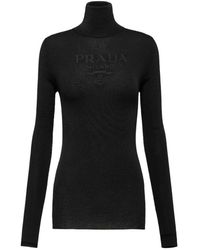 Prada - Superfine Wool Turtleneck Sweater - Lyst