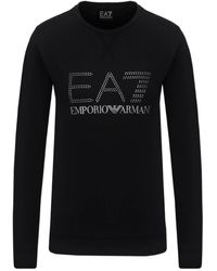Emporio Armani - Round-Collar Long-Sleeve Hoodie - Lyst