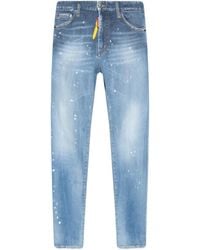 DSquared² - Paint Splatter Effect Straight-Leg Jeans - Lyst