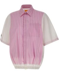 PDF CHANNEL - Striped Colour-Block Shirt - Lyst