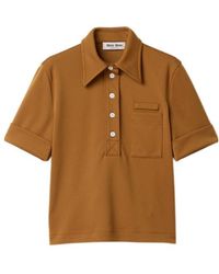 Miu Miu - Short-Sleeved Polo Shirt - Lyst