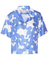 Marni - Floral-Printed Short-Sleeved Shirt - Lyst