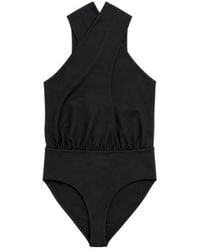 Jonathan Simkhai - Crossover Halterneck Bodysuit - Lyst
