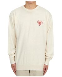 FAMILY FIRST - Embroidered-Logo Crew-Neck Jumper - Lyst