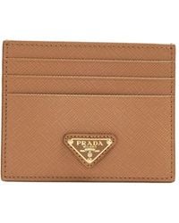 Prada - Saffiano Leather Card Holder - Lyst