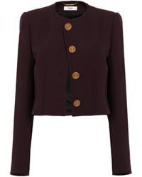 Chloé - Collarless Cropped Jacket - Lyst