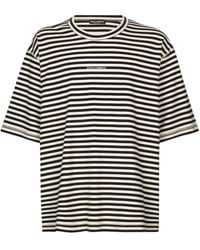Dolce & Gabbana - Logo-Embroidered Striped Crewneck T-Shirt - Lyst