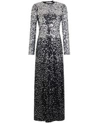 Rabanne - Jersey Second-Skin Sequin Embellished Long Dress - Lyst