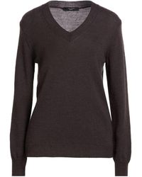 Weekend by Maxmara - Solid V-Neck Long Sleeve Knit Sweater - Lyst
