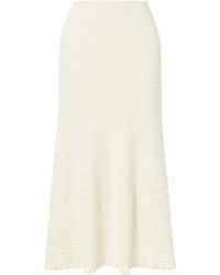 Proenza Schouler - Cable-Knit Cotton-Blend Midi Skirt - Lyst