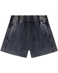 DIESEL - S-Ound Elasticated-Waistband Denim Shorts - Lyst