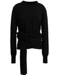 MM6 by Maison Margiela - Solid-Color Long-Sleeve Knit Sweater - Lyst