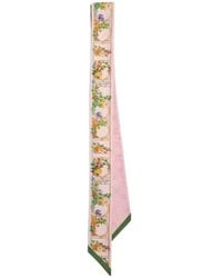 Gucci - Printed Gg Silk Twill Jacquard Ribbon - Lyst