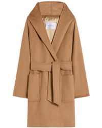 Max Mara - Rialto Hooded Belted Coat - Lyst