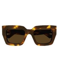 Bottega Veneta - Eyewear Rectangle Frame Sunglasses - Lyst
