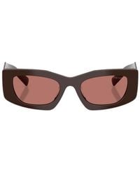 Prada - Eyewear Triangular Logo Butterfly Frame Sunglasses - Lyst